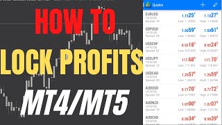 How to Lock profits on MT4 and MT5  Forex Trading [upl. by Noirod]