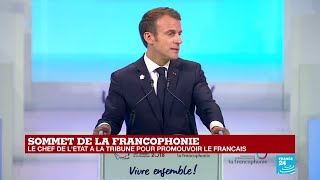 REPLAY  Discours dEmmanuel Macron au sommet de la Francophonie [upl. by Ailices]