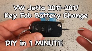 VW Key Fob Battery Replacement  Easy DIY  20112017 volkswagen battery automobile auto repair [upl. by Giark]