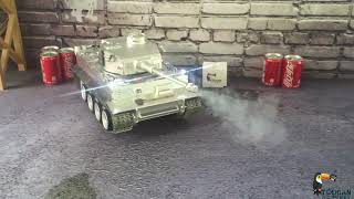 Henglong full metal tiger 1 refit to metal barrel recoil barrel smoke and flash [upl. by Anayt]