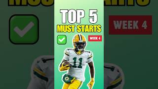 START EM SIT EM WEEK 4 Fantasy Football Lineup Advice nfl fantasyfootball [upl. by Vasta]