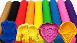 Learn Colors with Play Doh Modelling Clay and Cookie Molds and Surprise [upl. by Carlos]