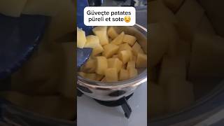 Güveçte Patates Püreli Et Sote😚shortsyemekyemektariflerifoodkeşfetcookingshortvideolike [upl. by Nikaniki]