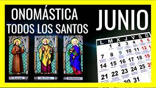 Calendario de Santos Junio 2022  Santoral Católico por días  Santo de Hoy  Onomástica [upl. by Findley97]