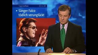 Tagesschau  Falco Todesnachricht  07021998 [upl. by Eiznekcam]