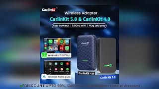 ✔️CarlinKit 50 amp CarlinKit 40 Wireless CarPlay Android Auto Waze Music Spot [upl. by Eggett304]