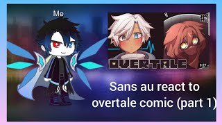 Sans au react to overtale comic part 1 [upl. by Notnats966]