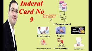 Inderal Propranolol  اندرال للضغط والقلق والصداع النصفي  Drug card [upl. by Htenay]