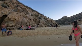 4K Los Cabos Mexico Cannery Beach Walking Tour Playa Coral Negro and Playa Balconcito [upl. by Neryt]