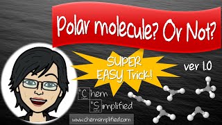 How to determine if a molecule is POLAR or NOT  SUPER EASY way  Must Watch – Dr K [upl. by Llennod]