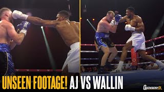 EXCLUSIVE FOOTAGE Anthony Joshuas beatdown of Otto Wallin from unseen angle 🔥🍿 [upl. by Klinges]