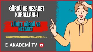 Görgü ve Nezaket Kuralları1 Yeni 1Ünite Görgü ve Nezaket [upl. by Aneert882]