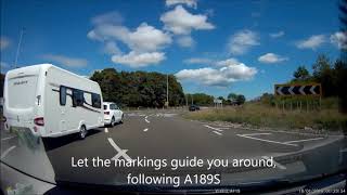 Moor Farm Roundabout Instructional video A19S to A189S [upl. by Maffa]