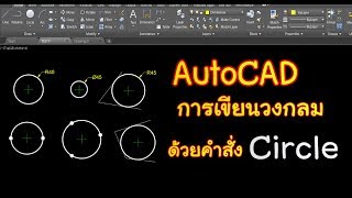 พื้นฐานเขียนแบบด้วย AutoCAD การสร้าง วงกลม ด้วยคำสั่ง Circle [upl. by Kamp482]