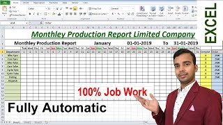 Monthly production Report Limited company For Microsoft excel Advance Formula [upl. by Ecinna]