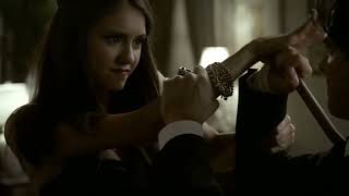 Stefan And Damon Try To Kill Katherine Elena Is Linked To Katherine The Vampire Diaries 2x07 Scene [upl. by Onitrof]