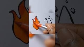 🔥VS💦 Painting with brush pen satisfying art painting [upl. by Feenah]