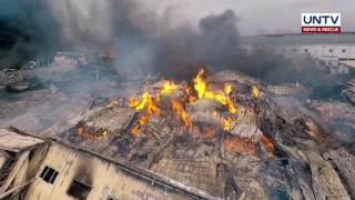 Cavite fire ravages factory to the ground  UNTV Drone Journalism [upl. by Einaffit]