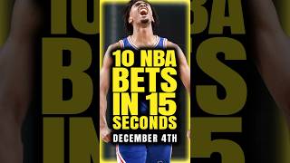 10 NBA Bets in 15 Seconds  NBA Best Bets Picks and Predictions for Today 1242024 [upl. by Tarra]