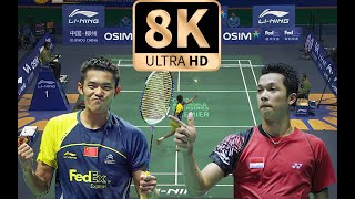 8K50FPS  Lin Dan vs Taufik Hidayat  2011 BWF Super series Final  Highlights [upl. by Namie]