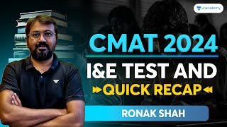 CMAT 2024  Innovation amp Entrepreneurship Test and Quick Recap  Ronak Shah [upl. by Ecinwahs]