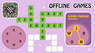 Offline Games  No WiFi Games  Word Finder Gameplay [upl. by Aliehs]