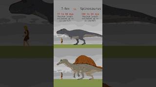 Tyrannosaurus Rex vs Spinosaurus Fight  Jurassic Park Builder [upl. by Dalt]