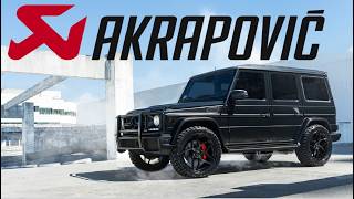 G63 GWagon New Exhaust Sounds INCREDIBLE  Akrapovic Valved Exhaust System Install  Sound [upl. by Annayd319]