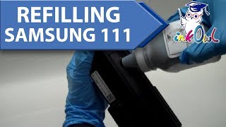 How to Refill SAMSUNG MLTD111S 111S Toner Cartridges for M2020 M2070 [upl. by Ahsiret]