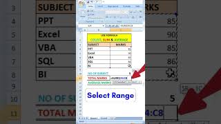 Excel COUNT SUM amp AVERAGE Functions Explained in Hindi  excel excelformula [upl. by Mapel]