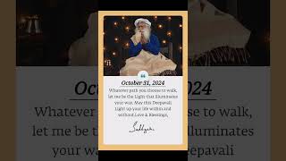 Sadhgurus Quotes for the week October 28th November 3rd 2024  sadhguru sadhguruquotes yoga [upl. by Atiraj241]