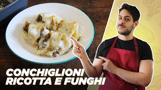 CONCHIGLIONI RIPIENI CON RICOTTA E FUNGHI  primo piatto perfetto per Pasqua [upl. by Shetrit]