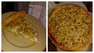 Recette de la tarte à la rhubarbe  A savourer en famille  le bonus de la compote de rhubarbe [upl. by Edrick629]