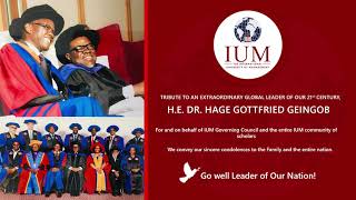 Tribute to HE Dr Hage Gottfried Geingob [upl. by Sandor]