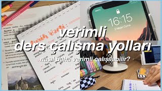 Nasıl Verimli Ders Çalışılır  Verimli Çalışma Teknikleri [upl. by Hoisch]