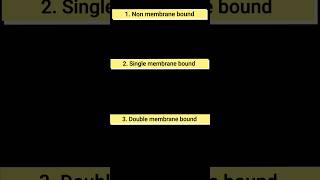 double membrane bound single membrane bound  non membrane bound cell organelles l lbiology [upl. by Saxela]