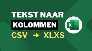 Hoe een CSVbestand omzetten naar een Excelbestand met Tekst naar Kolommen in Excel [upl. by Conti]