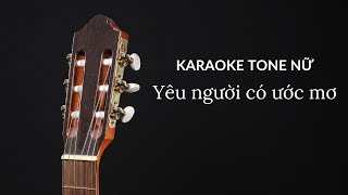 Karaoke Tone Nữ Yêu Người Có Ước Mơ  Guitar Beat Acoustic  Anh Trường Beat [upl. by Brazee987]