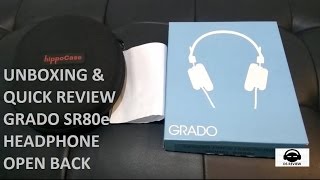 UNBOXING AND QUICK REVIEW GRADO SR80e HEADPHONE OPEN BACK INDONESIA [upl. by Ytsrik373]