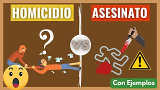 🔴【HOMICIDIO y ASESINATO】 Descubre las DIFERENCIAS con estos EJEMPLOS [upl. by Dareece]