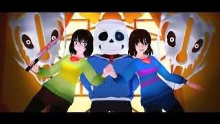 60fps MMD 💙 Undertale  Megalovania 1 Million View Special [upl. by Eiramik]