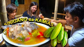 SINIGANG na YELLOW FIN TUNA sa KAMIAS STEWED SOUR TUNA in Cucumber tree  Province Life [upl. by Hcardahs887]