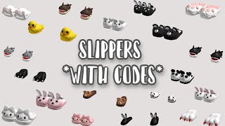 CODES FOR SLIPPERS for BLOXBURG and BROOKHAVEN  with links  Roblox [upl. by Anrak]