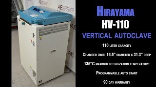 Hirayama HV110 vertical autoclave 0580E A CLAVE [upl. by Eecal]