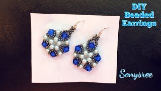 Gorgeous Beaded Earrings DIY projectDIY beaded earrings [upl. by Neilson941]