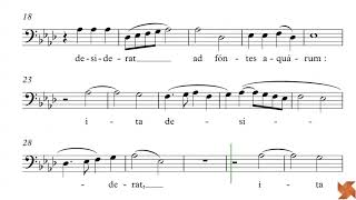 Palestrina Giovanni  Sicut Cervus  Guide Voix  Basses [upl. by Masera451]