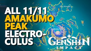 Amakumo Peak Electroculus Genshin Impact All 1111 [upl. by Gonroff303]