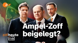 Streit im Koalitionsausschuss die Statements der Parteichefs  ZDFheute live [upl. by Yednil]