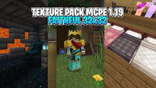 Texture Pack Faithful Cocok Untuk Survival MCPE 119  Texture Mcpe 32x32 100 Work  Minecraft 119 [upl. by Yanetruoc349]