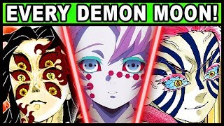 All 12 Demon Moons and Their Powers Explained Demon Slayer  Kimetsu no Yaiba Every Kizuki [upl. by Tebazile]